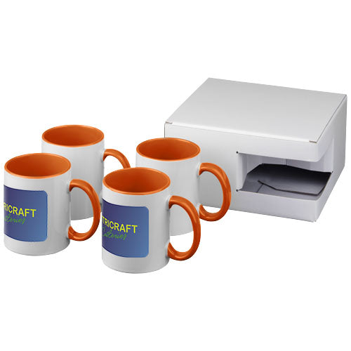 Ceramic sublimation mug 4-pieces gift set - 100628