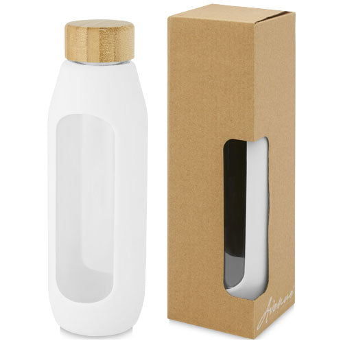 Tidan 600 ml borosilicate glass bottle with silicone grip - 100666