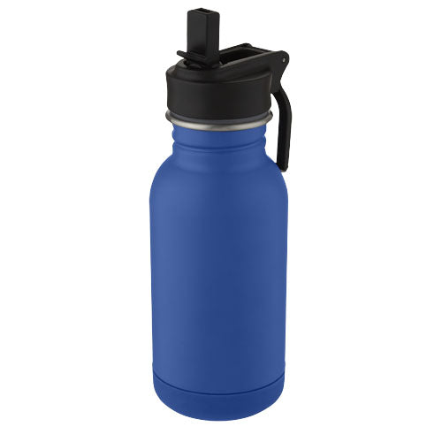 Lina 400 ml stainless steel sport bottle with straw and loop - 100674
