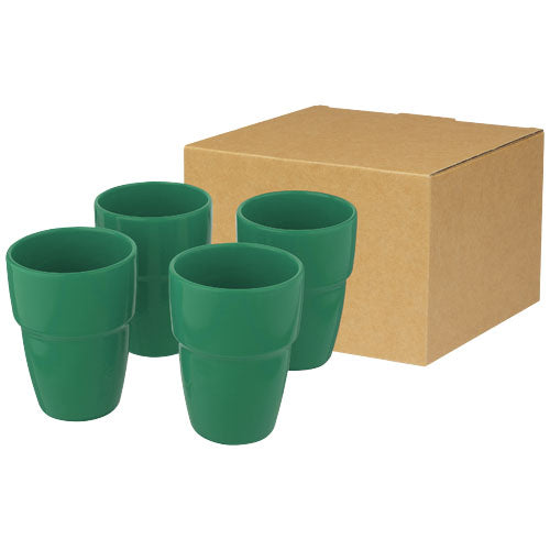 Staki 4-piece 280 ml stackable mug gift set - 100686