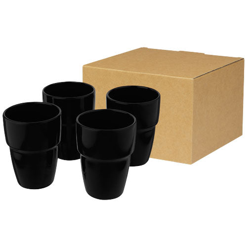Staki 4-piece 280 ml stackable mug gift set - 100686