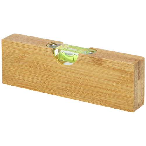 Flush bamboo spirit level with bottle opener - 104577