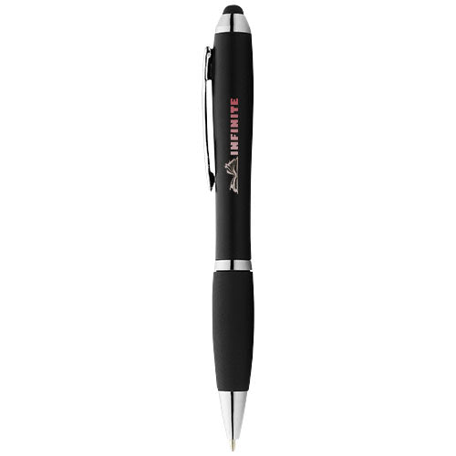 Nash coloured stylus ballpoint pen with black grip - 106903