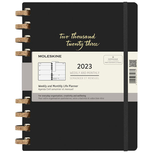 Moleskine 12M daily XL spiral hard cover planner - 107803