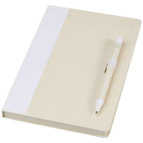 Dairy Dream A5 size reference recycled milk cartons notebook and ballpoint pen set - 107811