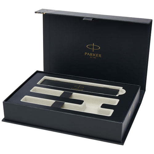 Parker IM achromatic ballpoint and rollerball pen set with gift box - 107820