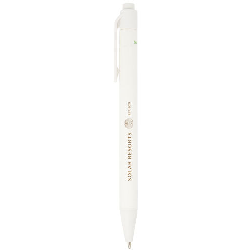 Chartik monochromatic recycled paper ballpoint pen with matte finish - 107839