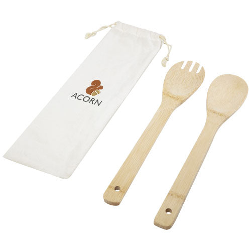 Endiv bamboo salad spoon and fork - 113269