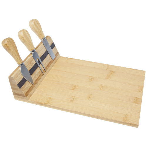 Mancheg bamboo magnetic cheese board and tools - 113302