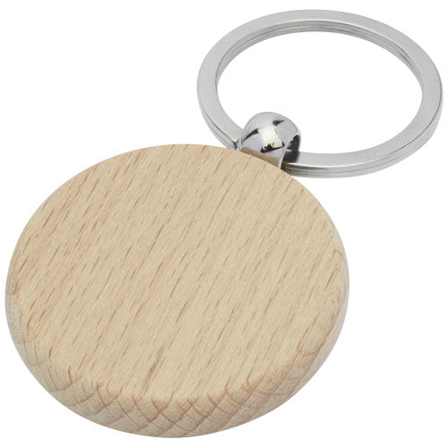 Giovanni beech wood round keychain - 118120