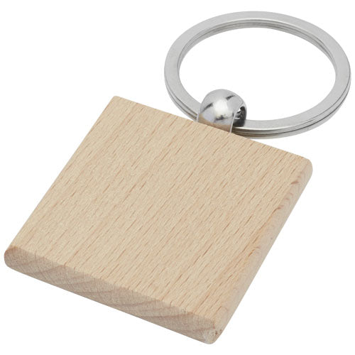 Gioia beech wood squared keychain - 118121