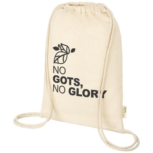 Orissa 100 g/m² GOTS organic cotton drawstring bag 5L - 120490