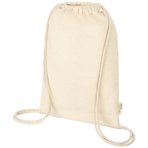 Orissa 140 g/m² GOTS organic cotton drawstring bag 5L - 120612