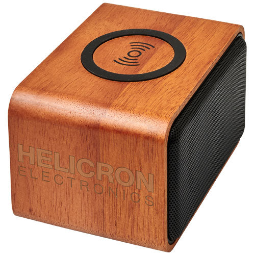 Wooden 3W speaker with wireless charging pad - 124007