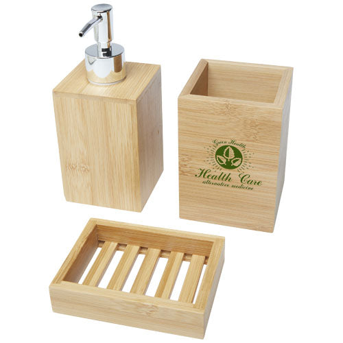 Hedon 3-piece bamboo bathroom set - 126195