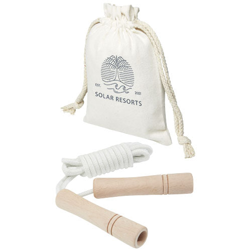 Denise wooden skipping rope in cotton pouch - 127020