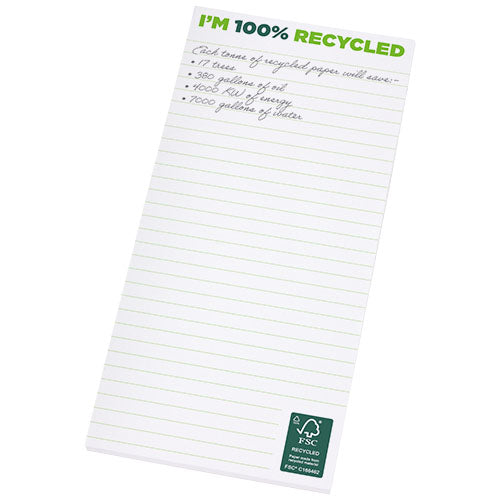 Desk-Mate® 1/3 A4 recycled notepad - 21284