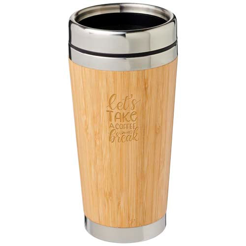 Bambus 450 ml tumbler with bamboo outer - 100636