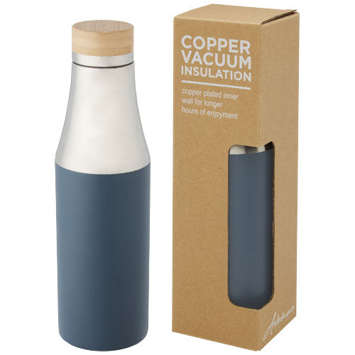 Hulan 540 ml copper vacuum insulated stainless steel bottle with bamboo lid - 100667