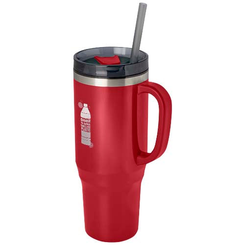 Melbourne 1200 ml RCS certified insulated tumbler with straw - 100801