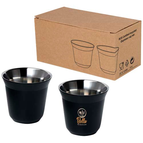 Duo 80 ml RCS certified stainless steel espresso cup set  - 100804