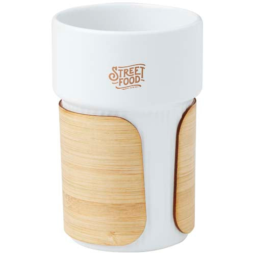 Fika 340 ml tumbler with bamboo sleeve - 100809