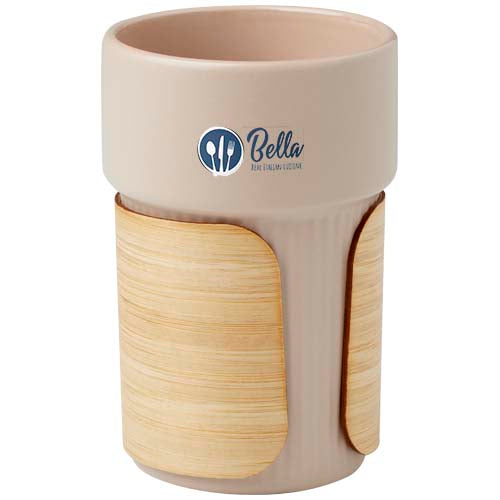 Fika 340 ml tumbler with bamboo sleeve - 100809