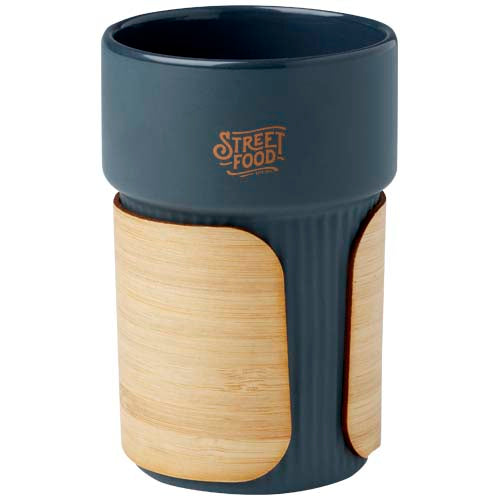 Fika 340 ml tumbler with bamboo sleeve - 100809