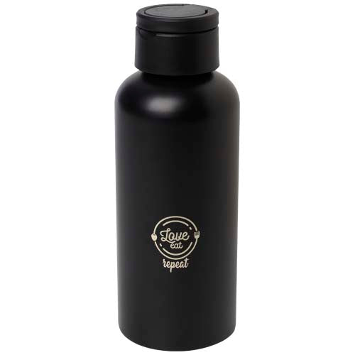 Trinity 600 ml RCS certified recycled aluminium water bottle with RPET lid - 100815