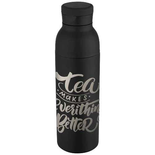 Illuminate 650 ml RCS recycled stainlesss steel double wall insulated water bottle - 100838