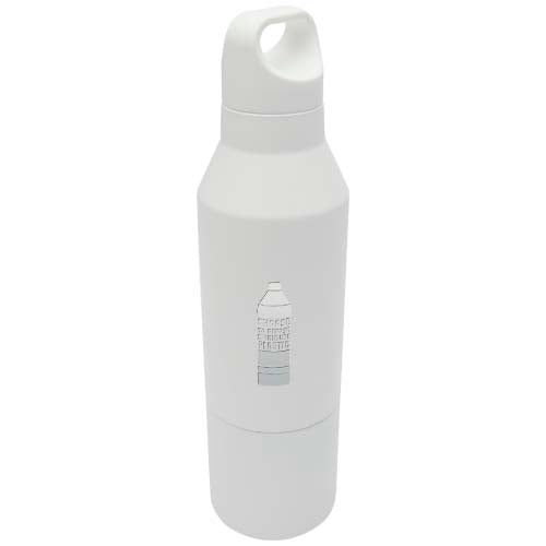 Odessy 600 ml RCS certified recycled stainless steel insulated bottle with 300 ml cup - 100840