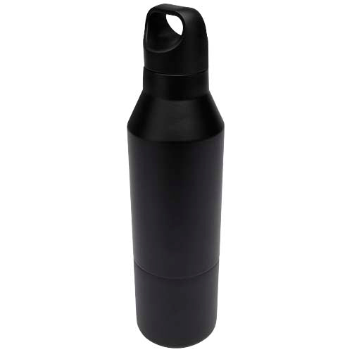 Odessy 600 ml RCS certified recycled stainless steel insulated bottle with 300 ml cup - 100840