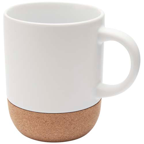 Billie 300 ml ceramic sublimation mug with cork details - 100846