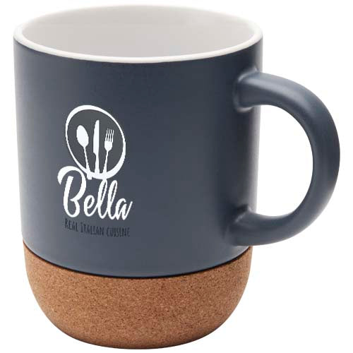 Billie 300 ml ceramic mug with cork details and matt finish - 100847