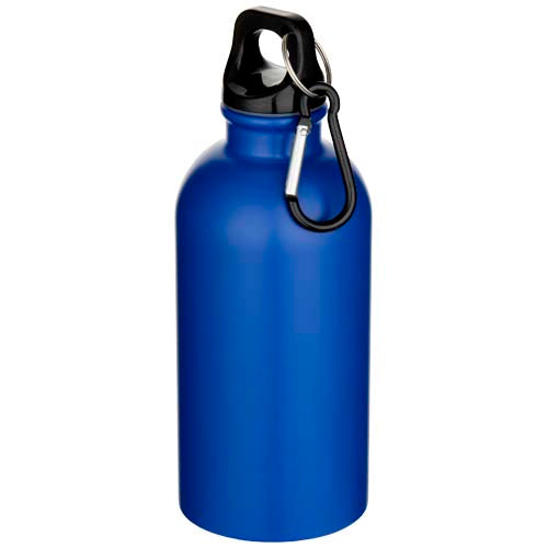 Oregon 400 ml matte RCS recycled single wall stainless steel water bottle with carabiner - 100871