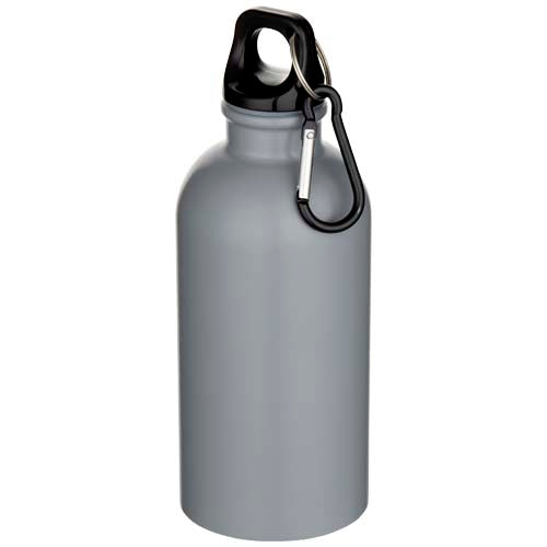 Oregon 400 ml matte RCS recycled single wall stainless steel water bottle with carabiner - 100871