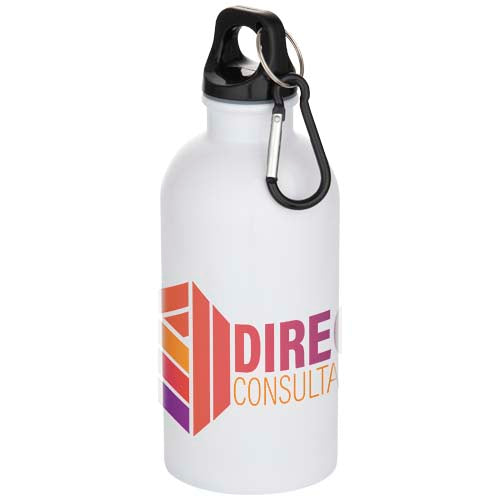 Oregon 400 ml sublimation RCS recycled single wall stainless steel water bottle with carabiner - 100873