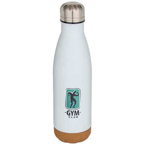 Cove 500 ml double wall vacuum insulated stainless steel water bottle with cork details - 100892