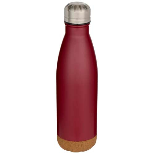 Cove 500 ml double wall vacuum insulated stainless steel water bottle with cork details - 100892