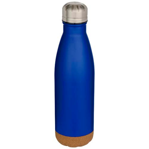 Cove 500 ml double wall vacuum insulated stainless steel water bottle with cork details - 100892