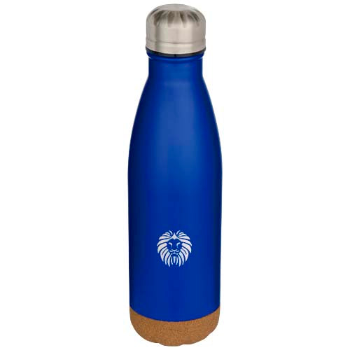 Cove 500 ml double wall vacuum insulated stainless steel water bottle with cork details - 100892