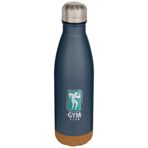 Cove 500 ml double wall vacuum insulated stainless steel water bottle with cork details - 100892