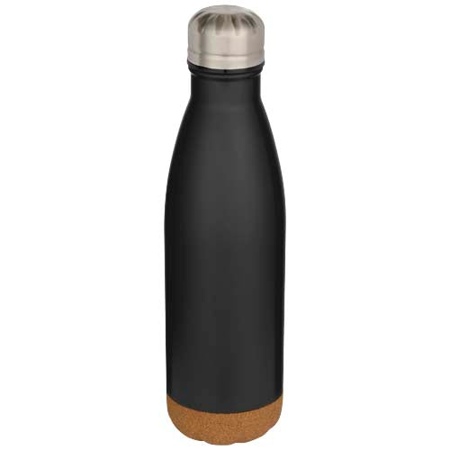 Cove 500 ml double wall vacuum insulated stainless steel water bottle with cork details - 100892