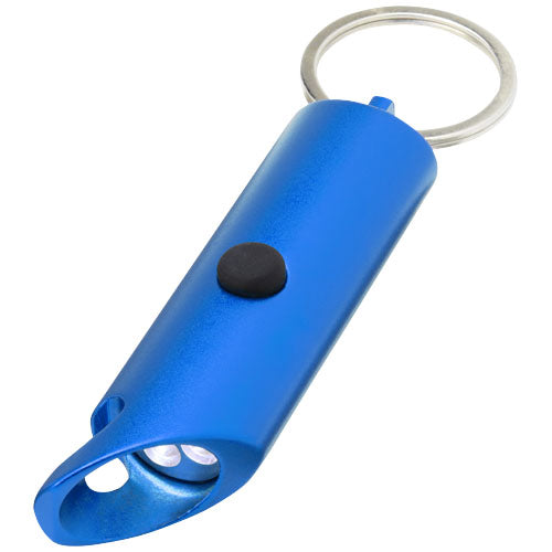 Flare RCS recycled aluminium IPX LED light and bottle opener with keychain - 104574