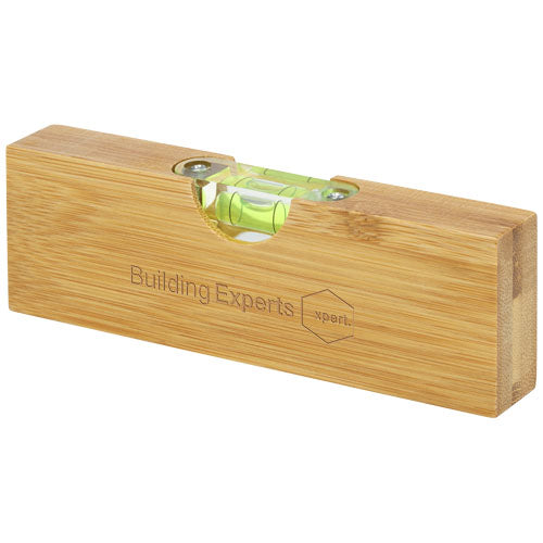 Flush bamboo spirit level with bottle opener - 104577