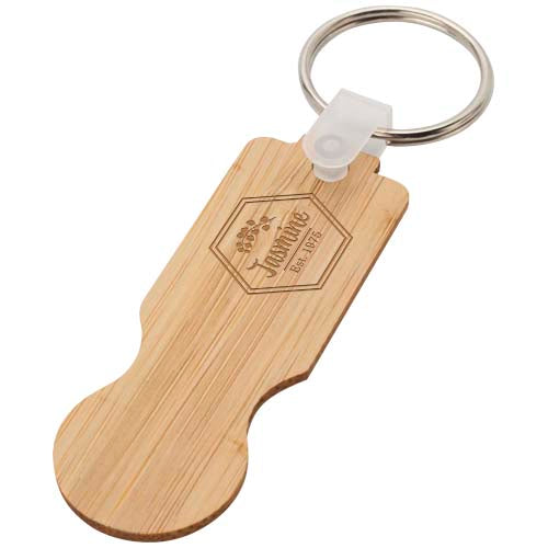 Ronan bamboo trolley keychain - 104593