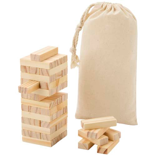 Jumble wooden toppling tower game - 104612