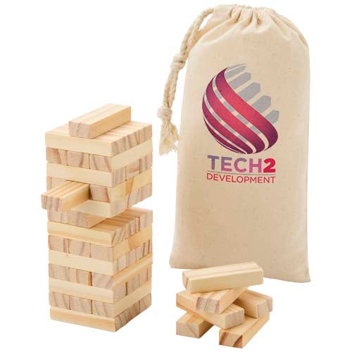 Jumble wooden toppling tower game - 104612