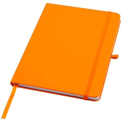 Teak A5 recycled hard cover notebook with lined pages - 106013