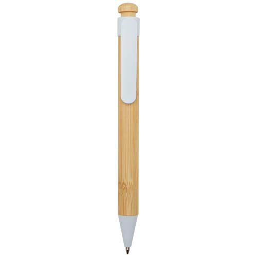 Rattan bamboo and recycled plastic ballpoint pen (black ink) - 106026